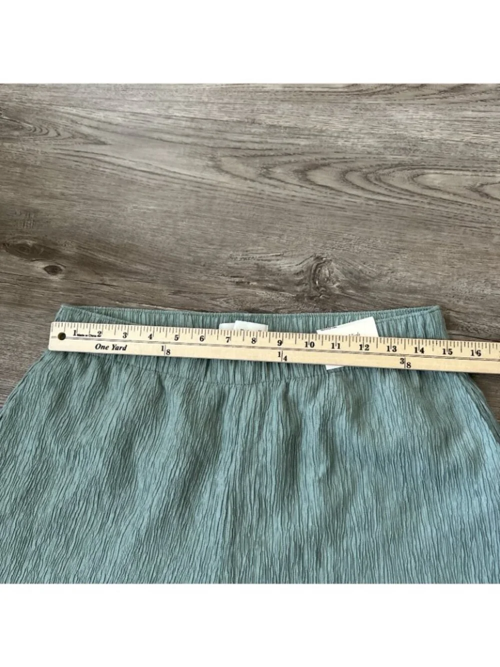 Abercrombie Fitch Crinkle Textured Pull On Pant Womens Medium Long Wide Leg New